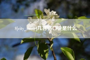 枝江九宫格口诀是什么