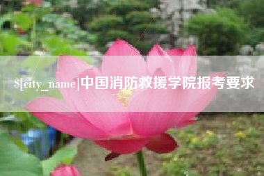 枝江中国消防救援学院报考要求