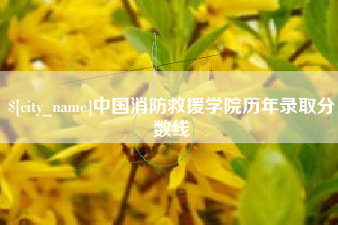 枝江中国消防救援学院历年录取分数线
