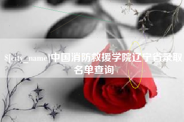 枝江中国消防救援学院辽宁省录取名单查询