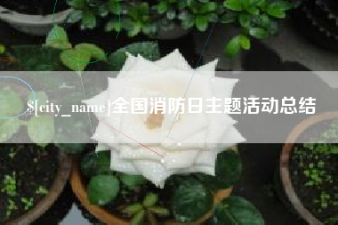 枝江全国消防日主题活动总结