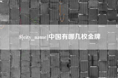 枝江中国有哪几枚金牌