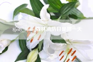 枝江森林消防日是哪一天