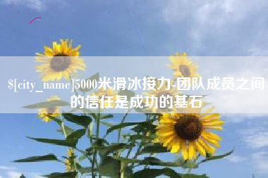 枝江5000米滑冰接力-团队成员之间的信任是成功的基石