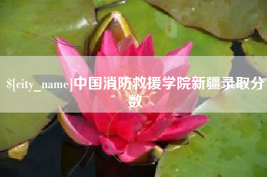 枝江中国消防救援学院新疆录取分数