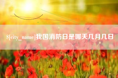枝江我国消防日是哪天几月几日