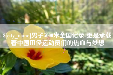枝江男子5000米全国记录-更是承载着中国田径运动员们的热血与梦想