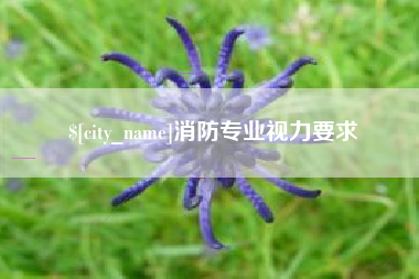 枝江消防专业视力要求