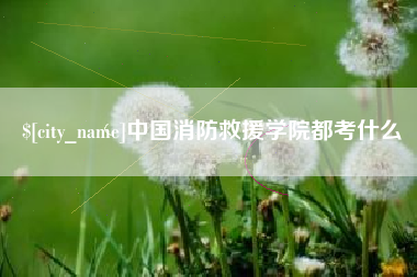 枝江中国消防救援学院都考什么