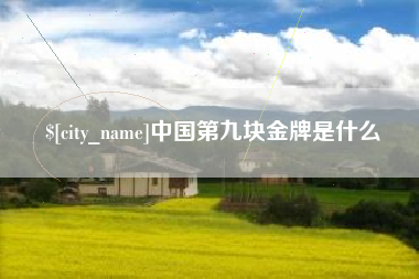 枝江中国第九块金牌是什么