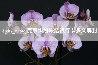 枝江民事纠纷冻结银行卡多久解封