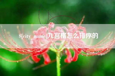 枝江九宫格怎么排序的