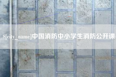枝江中国消防中小学生消防公开课