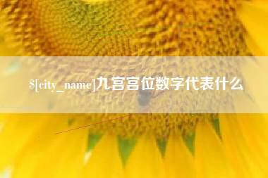 枝江九宫宫位数字代表什么