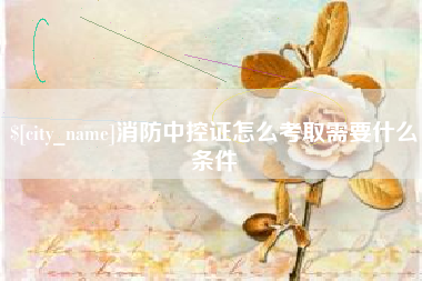 枝江消防中控证怎么考取需要什么条件