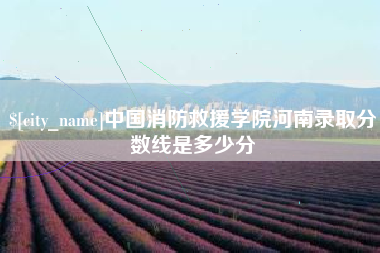 枝江中国消防救援学院河南录取分数线是多少分
