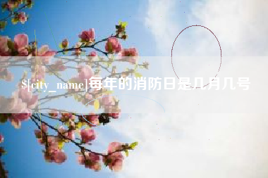 枝江每年的消防日是几月几号