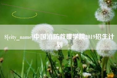 枝江中国消防救援学院2019招生计划