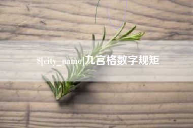 枝江九宫格数字规矩