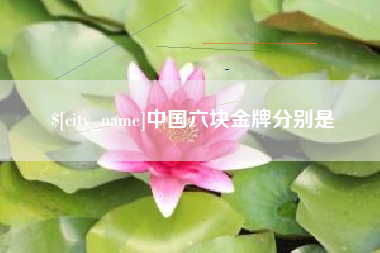 枝江中国六块金牌分别是